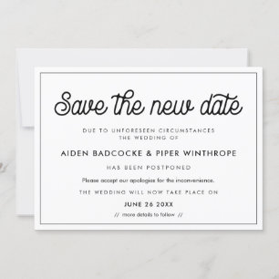 Rétro vintage Enregistrer la nouvelle carte de dat