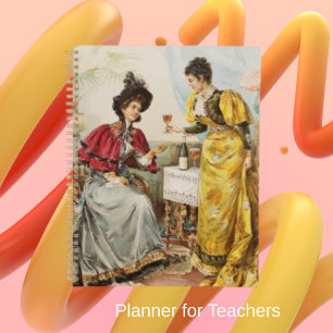 Rétro Vintage Femmes Boire Planificateur de vin