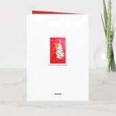retro Vintage Fille Noël ajouter une carte (Dos)