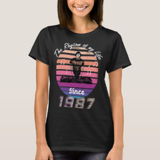 Retro Vintage Geboren 1987 Mannen Vrouw Verjaardag T-shirt