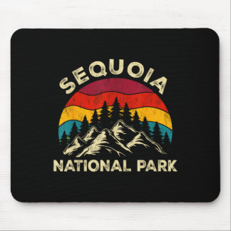 Retro vintage grafische sequoia nationaal park  muismat
