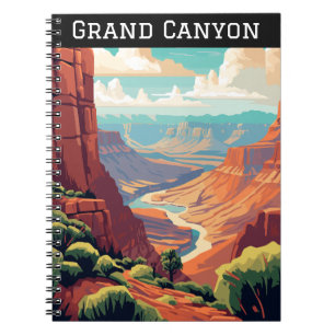 Retro Vintage Grand Canyon National Park Arizona Notitieboek
