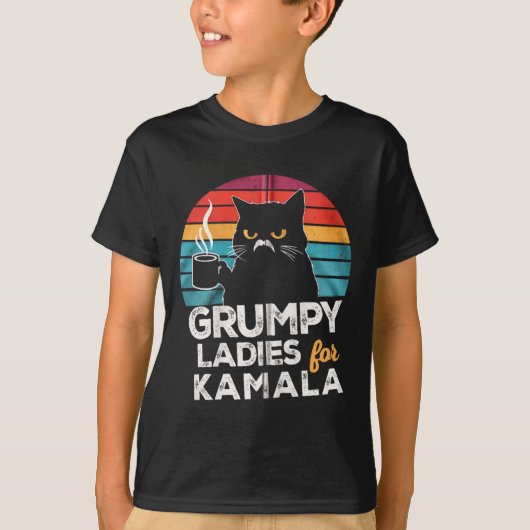 Retro Vintage Grumpy Ladies Pour Kamala Zip Sweat (Devant)