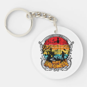 Retro Vintage Halloween - Oude Halloween Sleutelhanger