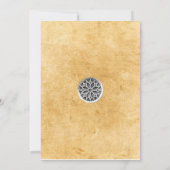 Retro Vintage Halloween Party Invitation Card (Dos)