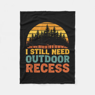 Retro vintage heeft buitenreces nodig grappig sarc fleece deken