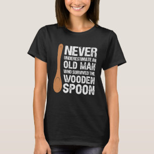 Retro Vintage Houten Lepel Overlevende 5 T-shirt