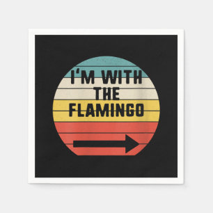 Retro Vintage ik ben met de Flamingo Flamingo Servet