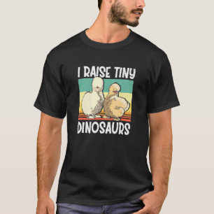Retro Vintage Ik Kweek Kleine Dinosaurussen Zijdeh T-shirt