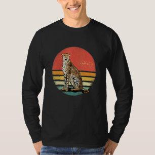 Retro Vintage Jachtluipaard Wilde Dieren Kat Safar T-shirt