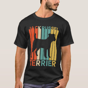 Retro Vintage Jack Russell Terrier Silhouet Hond T-shirt