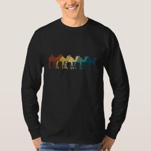 Retro Vintage Kameel Dieren Mannen Vrouwen Kinde T-shirt