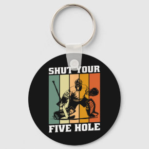 Retro Vintage Keeper Hou Je Vijf Gaatjes Dicht Ijs Sleutelhanger
