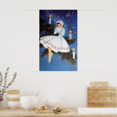 Retro vintage kerst Holliday poster (Keuken)