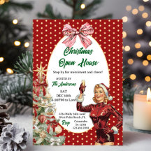 Retro Vintage Kerst Open Huis Feestelijke Borrel