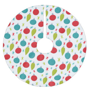 Retro Vintage Kerst Ornamenten Patroon Kerstboom Rok
