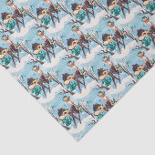 retro vintage kerst party tissue tissuepapier (Detail)