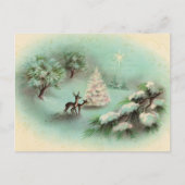 retro vintage kerst render briefkaart (Voorkant)