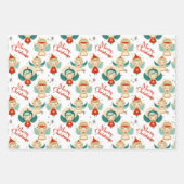 Retro Vintage KerstAngels Inpakpapier Vel (Voorkant 2)