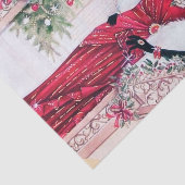 retro vintage kerstart deco dame tissuepapier (Detail)