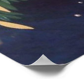 Retro vintage kerstart deco lady poster (Hoek)