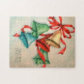 Retro Vintage-kerstbellen Legpuzzel (Horizontaal)
