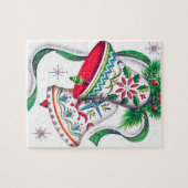 Retro vintage kerstbellen legpuzzel (Horizontaal)