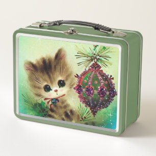 retro vintage kerstcat Holiday