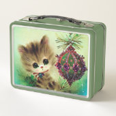 retro vintage kerstcat Holiday (Achterkant)