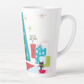 retro vintage kerstcats Holiday Latte Mok (Rechts)