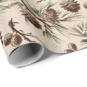 Retro Vintage-kerstdenkers Cadeaupapier (Rol Hoek)