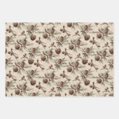 Retro Vintage-kerstdenkers Inpakpapier Vel (Voorkant 2)