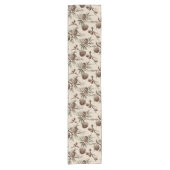 Retro Vintage-kerstdenkers Korte Tafelloper (Voorkant)