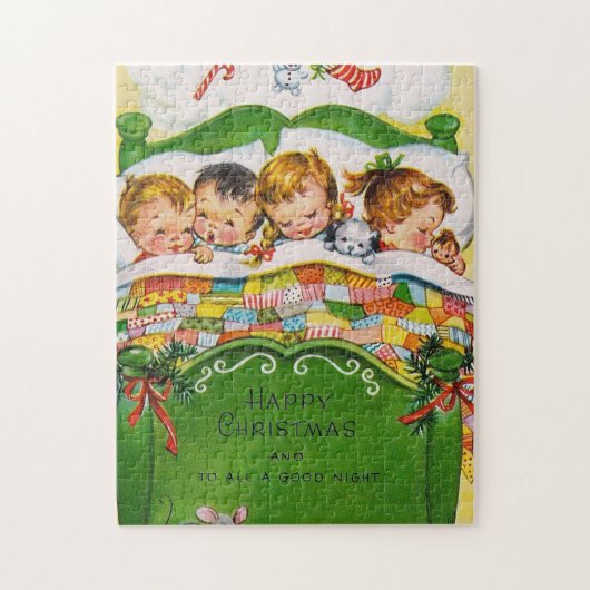 Retro Vintage-kerstdromen Festive puzzel (Verticaal)