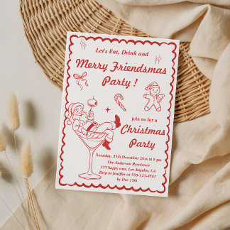 Retro Vintage Kerstfeest Kaart