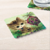 Retro Vintage-kerstfeest onderzetter (Gebogen)