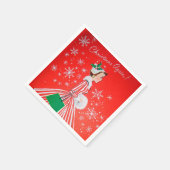 Retro vintage kerstfeest servet (Hoek)