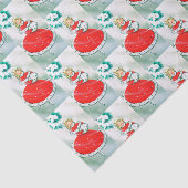 Retro Vintage-kerstfeest Tissuepapier (Detail)