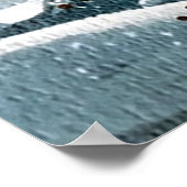 Retro vintage kerstfeestay Angels poster (Hoek)