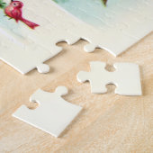 retro vintage kersthert Holiday Legpuzzel (Zijkant)