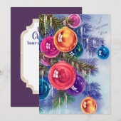 Retro vintage kerstkaart toevoegen (Voorkant / Achterkant)