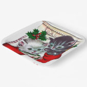 Retro Vintage kerstkatten Vrijdag bord (Gebogen)
