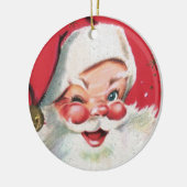 Retro vintage kerstkerstfeestdag keramisch ornament (Links)