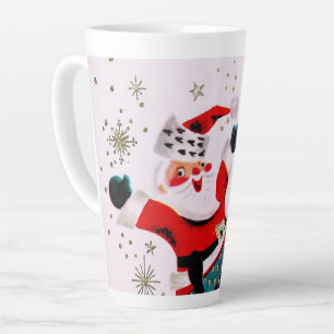 Retro vintage kerstkerstfeestdag latte mok