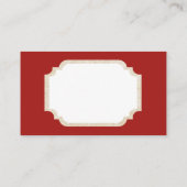 Retro Vintage-kerstkerstkaart Visitekaartje (Achterkant)