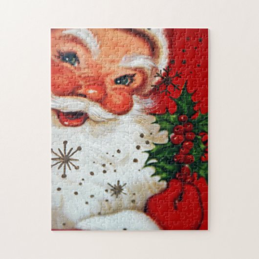 Retro Vintage Kerstkerstkerstkerstfeestjes Legpuzzel (Verticaal)