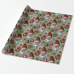 Retro Vintage kerstkerstkerstkerstkerstkerstkerstk Cadeaupapier