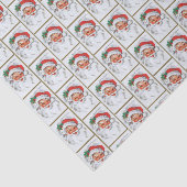 retro vintage kerstkerstkerstkerstman betrapt tissuepapier (Detail)