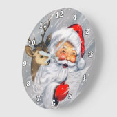 Retro vintage Kerstkerstrendierrender Grote Klok (Hoek)