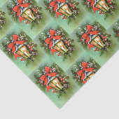 Retro Vintage-kerstlamppatroon Tissuepapier (Detail)